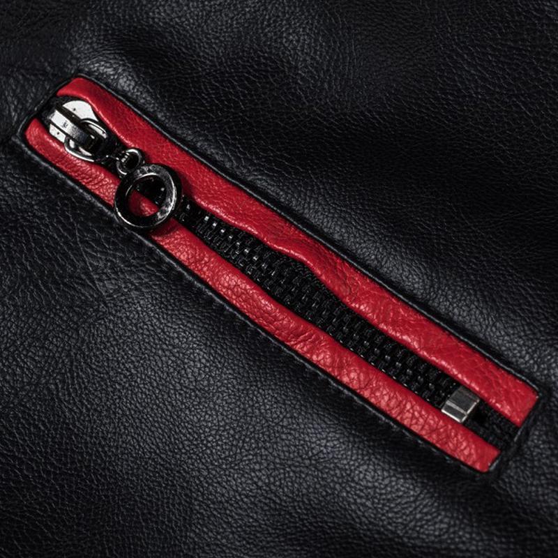 Vintage PU Stitch Jacket – Classic Faux Leather Coat with Retro Design