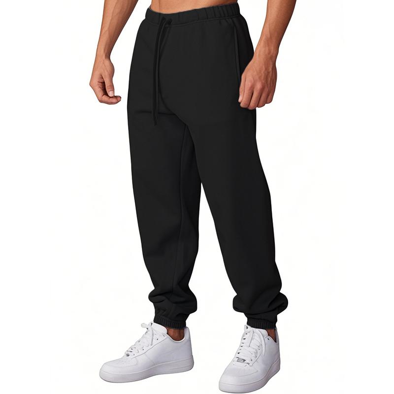 Men's Solid Color Elastic Waist Sports Pants 02786005Z