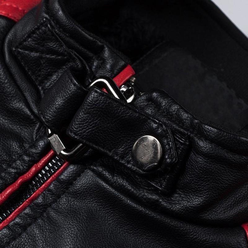 Vintage PU Stitch Jacket – Classic Faux Leather Coat with Retro Design