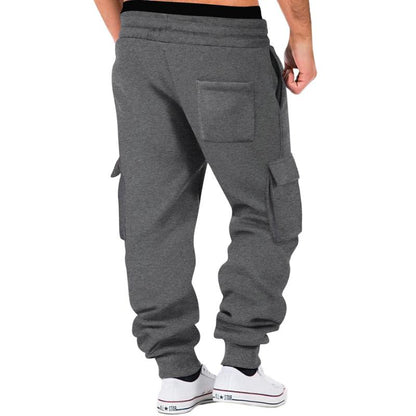 Men's Solid Color Sports Multi-Pocket Sweatpants 70234059Y