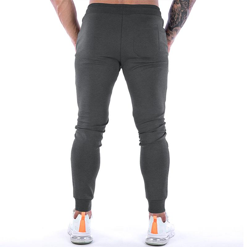 Men's Solid Drawstring Elastic Waist Fitness Sports Pants 36666523Z