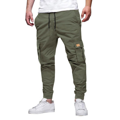 Men's Casual Multi-Pocket Solid Color Cargo Pants 35422114Y