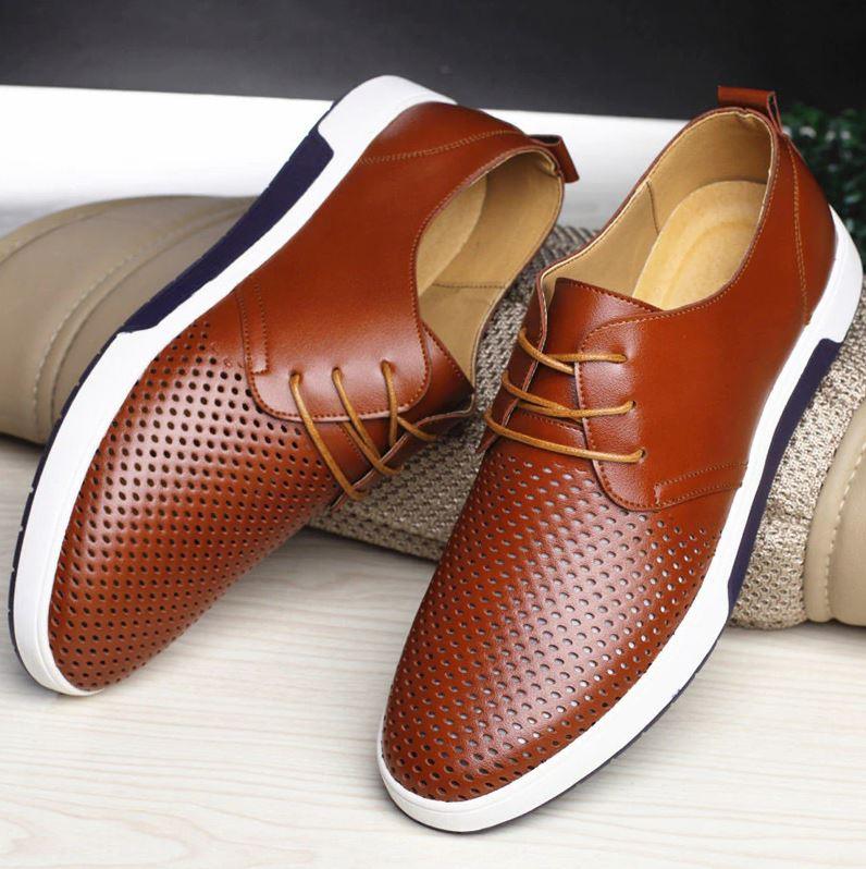 Respirer Orthopedic Leather Shoes For Men - Solorfit