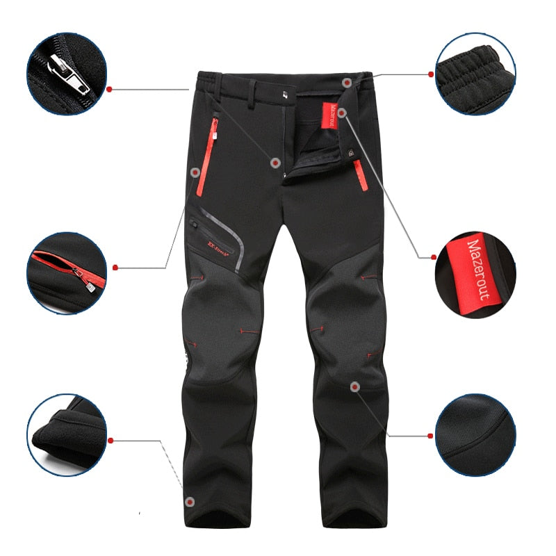 Kwaikjian Men’s Winter Fleece Lined Track Pants – Warm Athletic Work Joggers