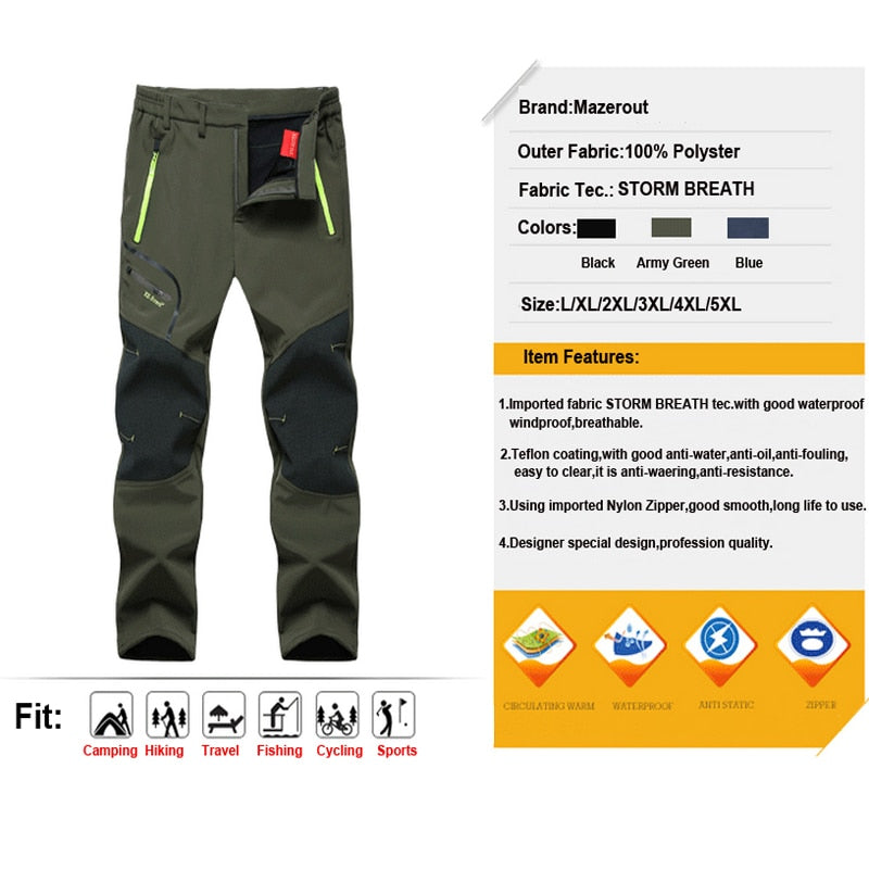 Kwaikjian Men’s Winter Fleece Lined Track Pants – Warm Athletic Work Joggers