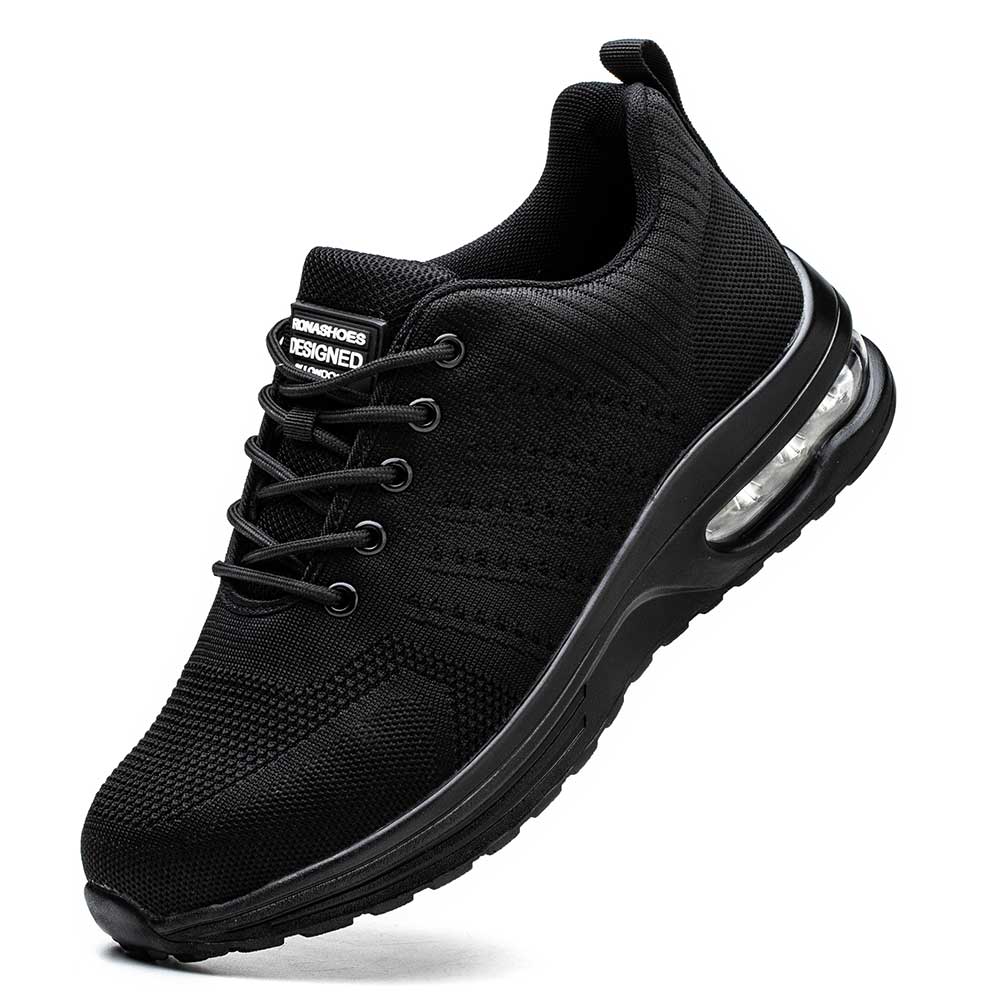 Delta Black | Men’s Lightweight Steel Toe Safety Work Shoes – Breathable, Anti-Puncture, Comfortable