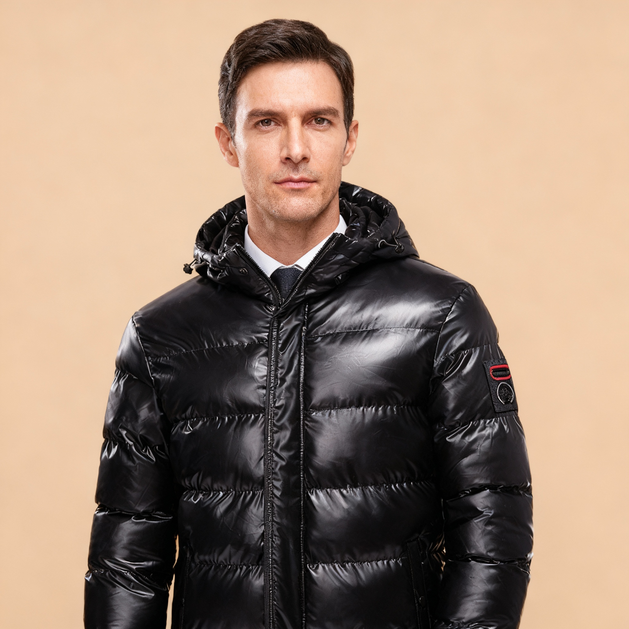 Windproof Men’s Puffer Jacket – Quilted Insulated Shell